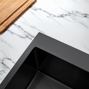 Chiuveta de bucatarie LEO, Model Modern 500x450mm, Culoare Black - Img 5