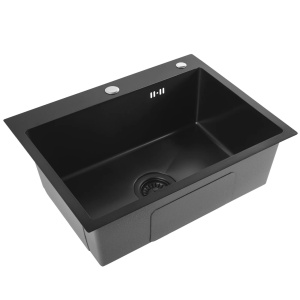Chiuveta de bucatarie LIAM, Model Modern 580x450mm, Culoare Black - Img 2