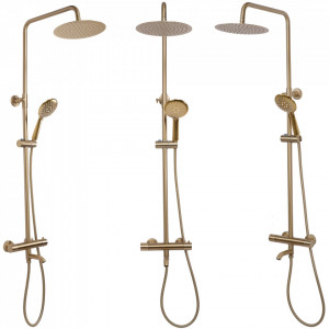Coloana de dus cu termostat REA Lungo Gold Brush - Img 7