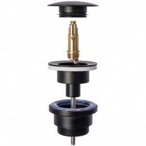 Dop pentru lavoar universal klik-klak Rea negru black - Img 4