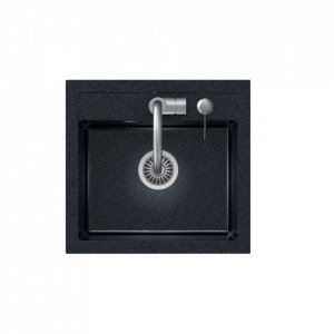 JOHNNY 110 Steingran Art Silver Black Pearl cu sifon manual, baterie Naomi și dozator - black pearl silver - Img 3