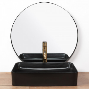 Lavoar ceramic pentru blat AVIA Black Mat - Img 4