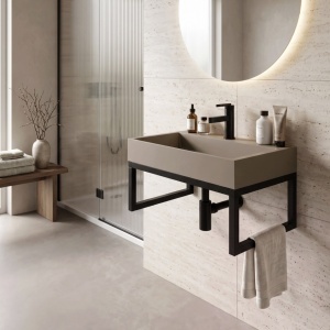 Lavoar din compozit Rea GOYA TAUPE 50CM + Cadru