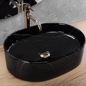 Lavoar pe blat Rea Nadia 50 Black Stone - Img 2