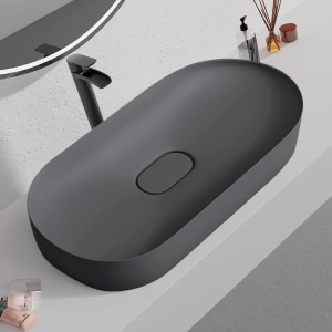 Lavoar pentru blat IRIS 71 CM GREY MATT - Img 1