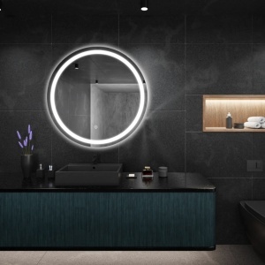 Oglindă LED Bas cu iluminare ambient – pentru baie modernă (50–90 cm) | Deppo - Img 8