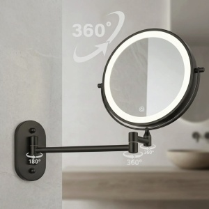 Oglindă LED Glow Black – design modern cu iluminare elegantă pentru baie | disponibilă pe Deppo - Img 5