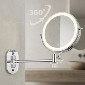 Oglindă LED Glow Chrome – design elegant cu iluminare modernă pentru baie | disponibilă pe Deppo - Img 4