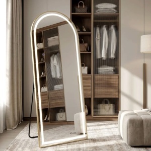 Oglindă LED Orbit 50x160cm Brush Gold