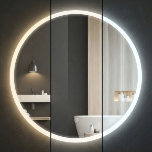 Oglindă LED rotundă 100 cm FFJ100 – oglindă modernă cu iluminare reglabilă pentru baie | disponibilă pe Deppo - Img 7