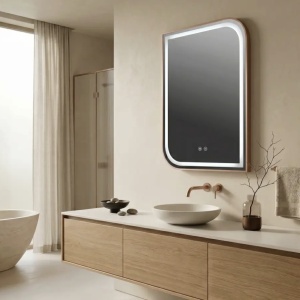 Oglindă LED ZONE 80x60 BRUSH ROSE GOLD - Img 5