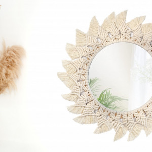 Oglinda perete Boho 50CM 322086 - Img 3