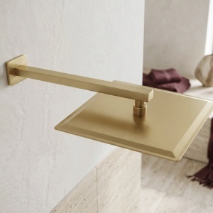 Pălărie de duș pătrată REA JS-P015BG 30cm Brush Gold - Img 2