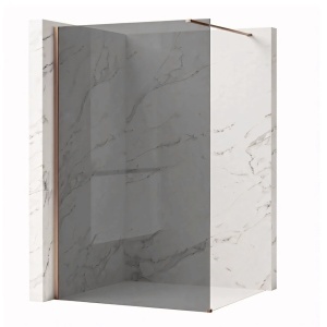 Paravan de dus Rea Flexi Grey / Brush Copper  - Img 2