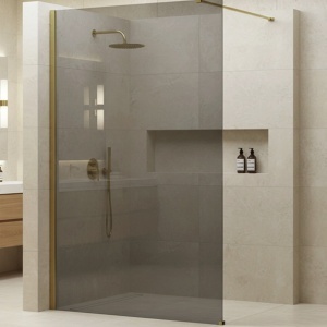 Paravan de dus Rea Flexi Grey -Gold - Img 5