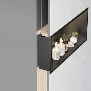 RAFT BAIE INCASTRAT PERETE LED 30x60 black - Img 5