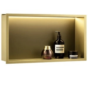 RAFT BAIE INCASTRAT PERETE LED 30x60 brush gold