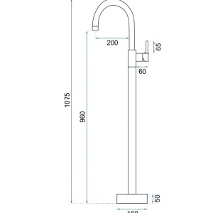 Robinet lavoar Lungo Chrome – baterie modernă cromată pentru lavoar, montaj pe blat | disponibil pe Deppo - Img 7