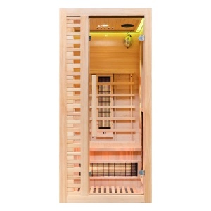 Saună cu infraroșu C1S pentru 1 persoană 90×90 cm cu piatră de sare, LED, Bluetooth – cabină sauna uscată | Deppo - Img 3
