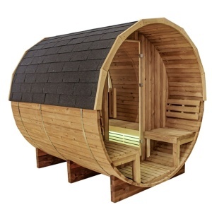 SAUNĂ DE GRADINA FINLANDEZĂ BECIĂ TROMSO – 210×210 cm – 4–6 PERSOANE – 6/8 kW