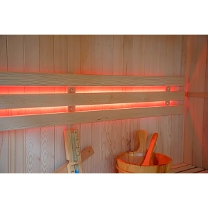 Sauna finlandeza cu temperatura inalta si soba Harvia 8kW pentru 5-6 persoane Bodo 180 x 180 cm - Img 17