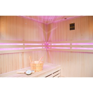 Sauna finlandeza la temperaturi ridicate cu soba 6kW pentru 4-5 persoane Oslo 150 x 150 cm - Img 6