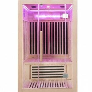 Saună Infraroșu Premium 120x105 cm pentru 2-3 Persoane cu Bluetooth și Cromoterapie | Deppo