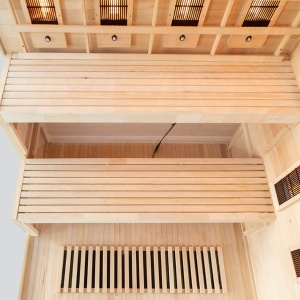 Sauna tip uscat cu infrarosu si terapie cromatica pentru 4 persoane EP4RS dreapta 180 x 160 cm - Img 12