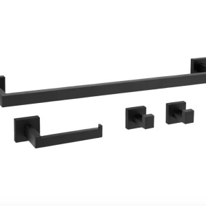 Set accesorii pentru baie Rio Black 4 piese