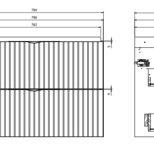 Set dulap baie suspendat 2 sertare lavoar inclus, 60 cm, alb mat, MDF, Cersanit Tirso - Img 4