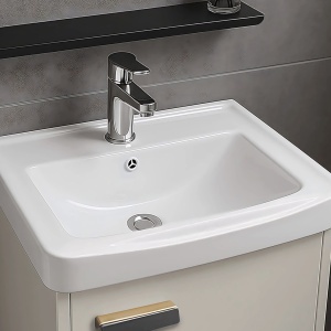 Set mobilier de baie cu lavoar Molly 40cm Beige - Img 5