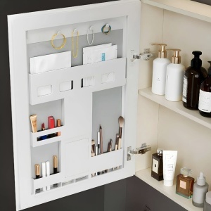 Set mobilier de baie cu lavoar Monti 60cm Creme - Img 5