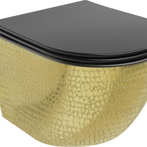 Set vas WC + Bideu FLSK Black/Gold scaly - Img 6