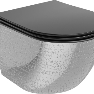 Set vas WC + Bideu FLSK Black/Silver scaly - Img 6