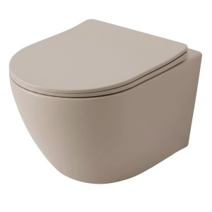 Set Vas WC Suspendat Focus + Lavoar pe Blat Rea Focus Taupe - Img 2