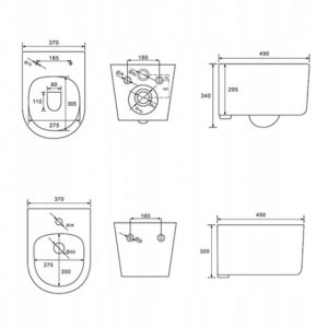 Set WC cu Bideu LORENTO capac SLIM soft-close duroplast - Img 7