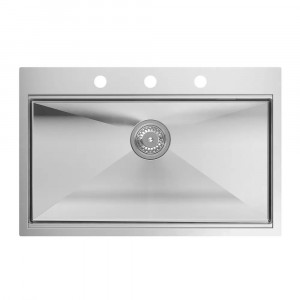 Statie de lucru incastrata Quadron Unique Burt inox periat 76x49 cm - Img 6