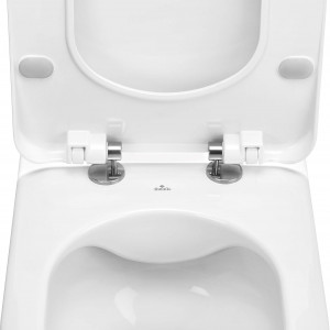 Un vas de toaletă fără margine cu un scaun - Img 3
