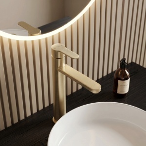 Baterie pentru baie Rea Arcos Brush Gold - Img 4