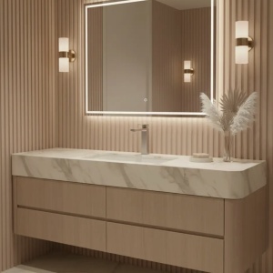 Baterie pentru baie Rea Arlo Brush Nickle - Img 3