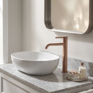 Baterie pentru baie Rivo Brush Copper - Img 6