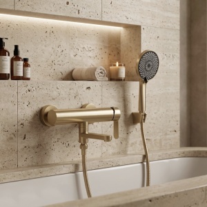 Baterie pentru cadă Rea Arcos Brushed Gold - Img 3