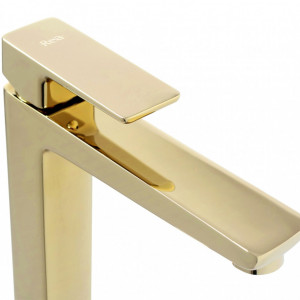 Baterie pentru lavoar REA Orix Auriu Gold Low - Img 2