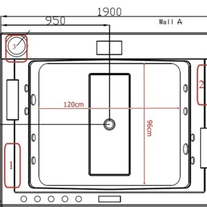 CADĂ DE BAIE CU HIDROMASAJ KALAMBO Deppo CU CARCASĂ NEAGRĂ 190x150 cm - Img 10