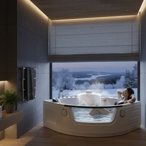 CADĂ DE BAIE SPA CU HIDROMASAJ ORINO Deppo 632C 135x135 CM - Img 11