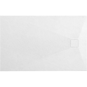 Cadita de dus dreptunghiulara montaj in podea Magnum White 120 x 90 cm alba - Img 2