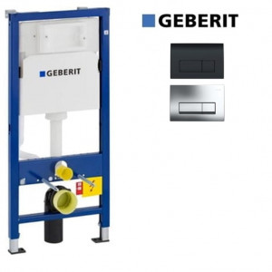 Cadru flush bideu GEBERIT, dimensiuni 50x112 cm, albastru Delta 21 crom - Img 1