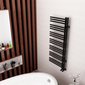Calorifer portprosop LINEAR BLACK 1250x500mm - negru mat - Img 3