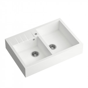 Chiuvetă Bill 120 cu 2 vase + sifon - Img 2