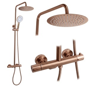 Coloana de dus cu termostat Drop Brush Copper